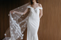 Long Oval Ivory Veil