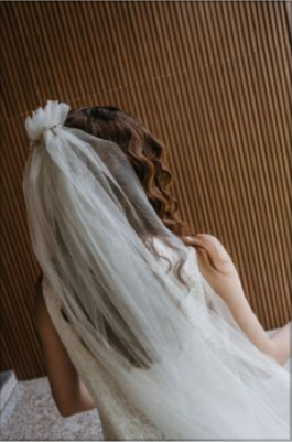 Boho Western Sheer Ivory Veil - calf length
