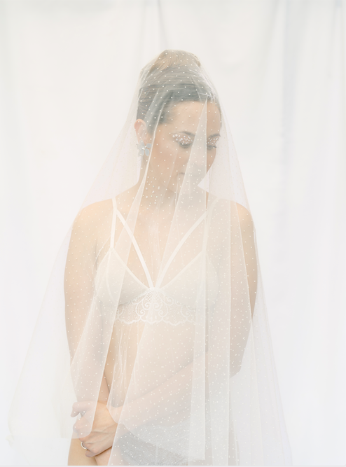 Plumetí Tulle Veil - Medium length