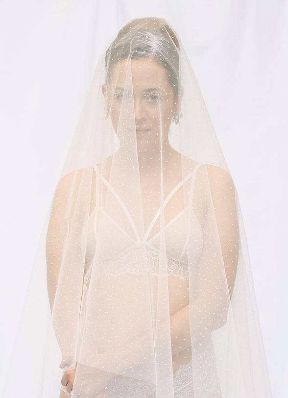 Plumetí Tulle Veil - Medium length